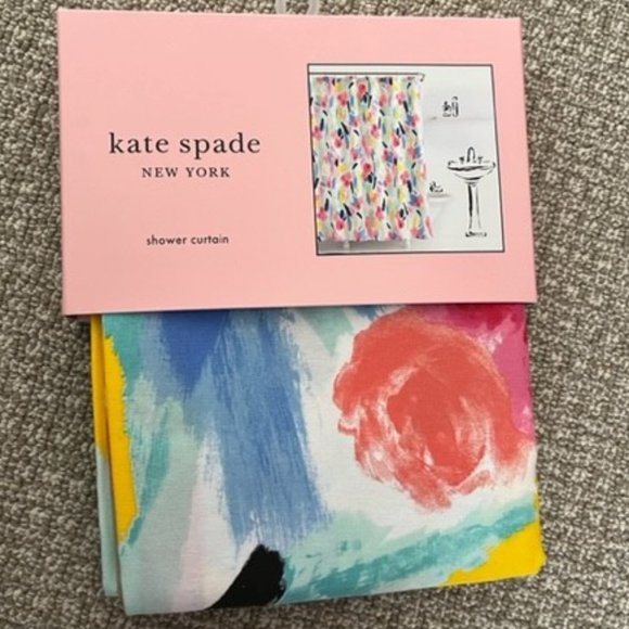 kate spade Bath Kate Spade Paintball Floral Shower Curtain Nwt